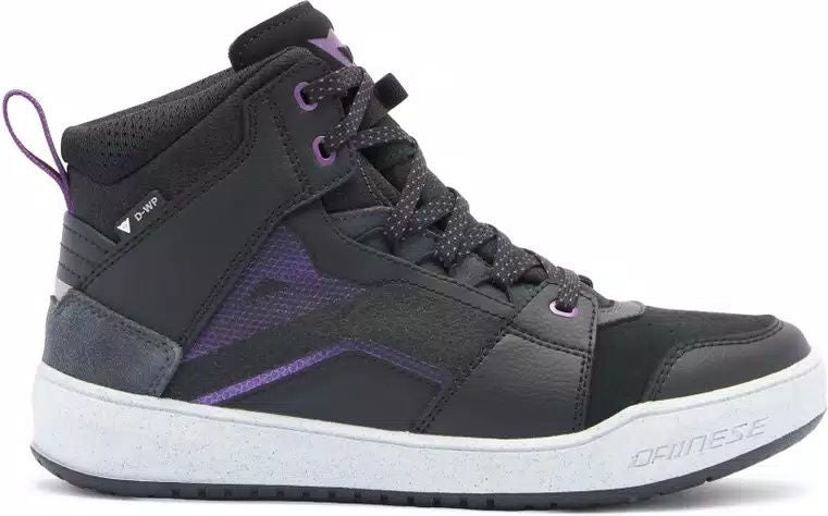 Dainese SUBURB D-WP SHOES WMN, BLACK/WHITE/METAL PURPLE | 2017700012-52J