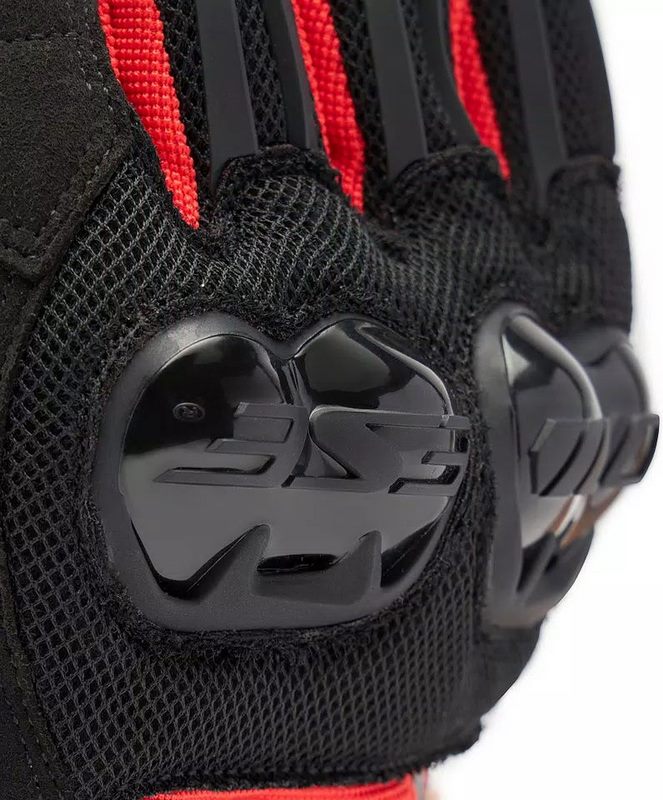 Dainese MIG 3 AIR TEX GLOVES, BLACK/RED-LAVA | 201815961-B78