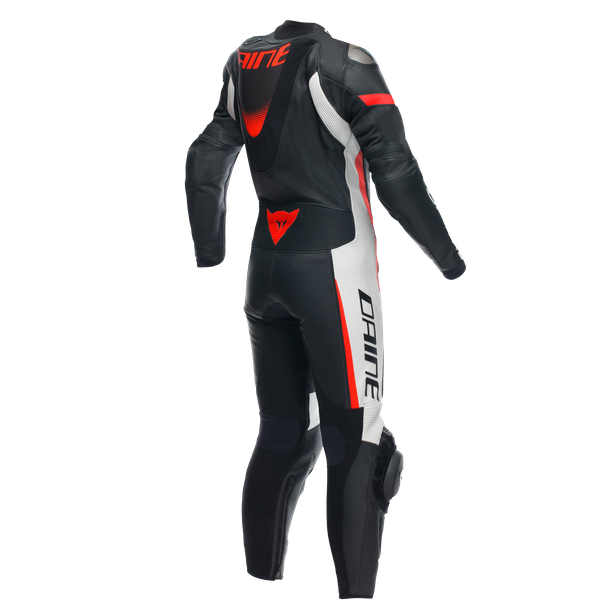 Dainese Grobnik Lady Leather 1Pc Suit Perf. Black/White/Fluo-Red | 202513484-N32