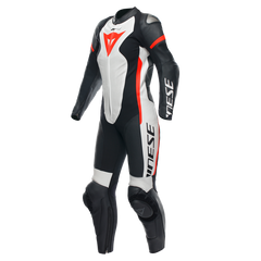 Dainese Grobnik Lady Leather 1Pc Suit Perf. Black/White/Fluo-Red | 202513484-N32