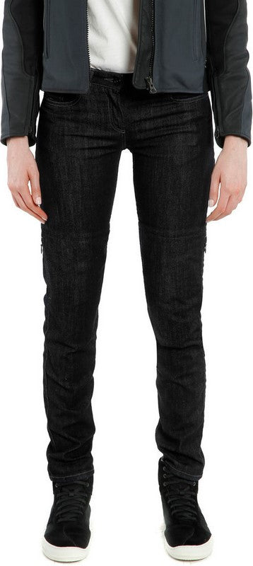 Dainese DENIM SLIM LADY TEX PANTS, BLACK | 202755154001005