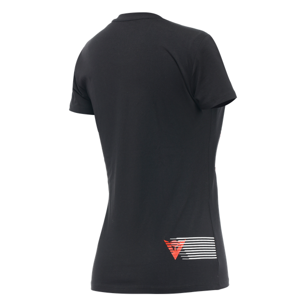 Dainese T-Shirt Logo Lady Black/Fluo-Red | 202896883-628