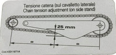 Ducati Genuine STICKER, ADJUSTING CHAIN | 43311671A