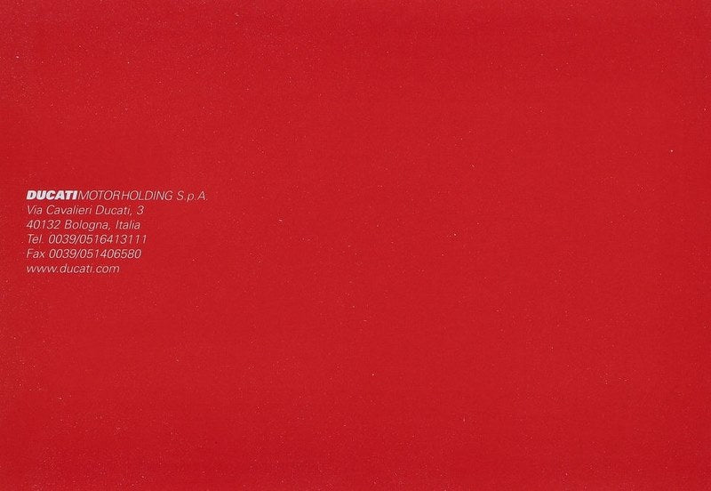 Ducati Genuine OWNER'S MANUAL | 91370601H