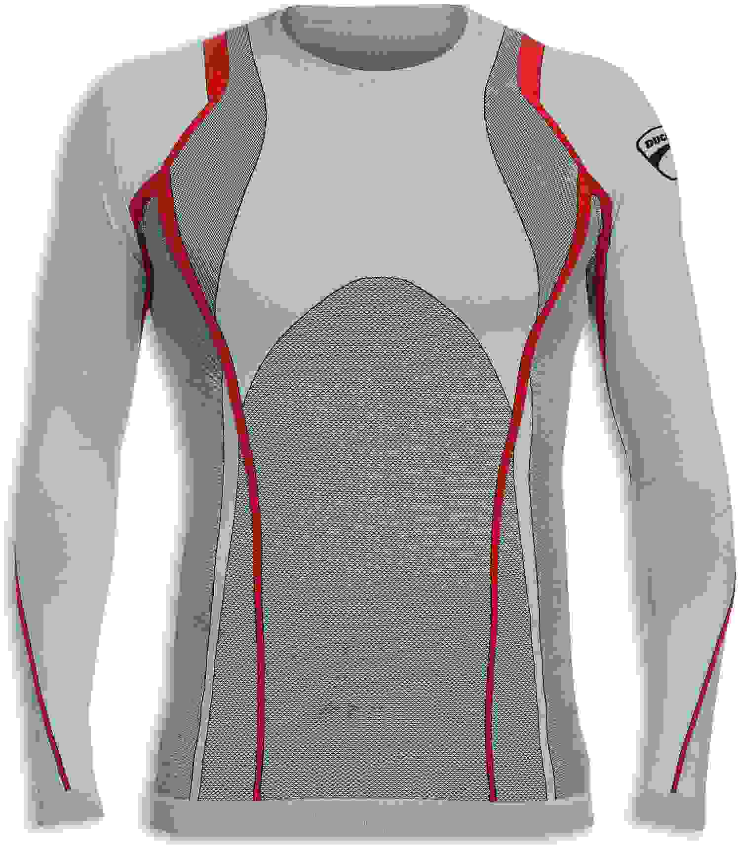 Ducati Cool Down - Long-sleeved seamless T-shirt, Grey | 98104001