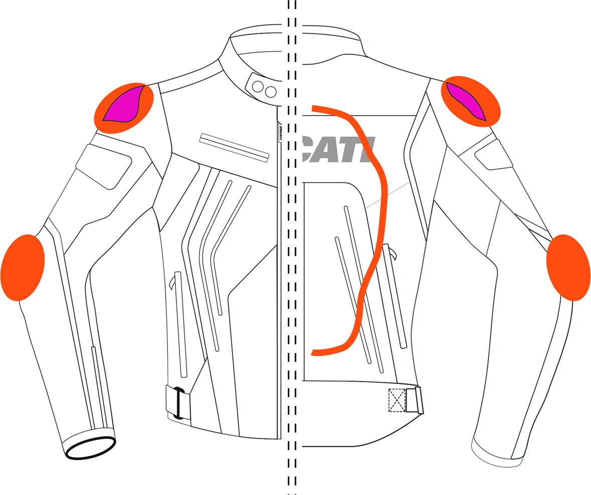 Ducati Fighter C1 - Leather-fabric jacket | 9810707