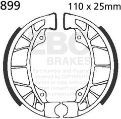 EBC-Brakes Plain Motorcycle Replacement Brake Shoes to fit Rear Left