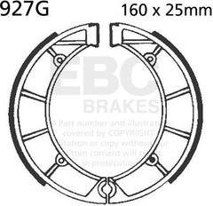 EBC-Brakes Motorcycle Grooved Replacement Brake Shoes to fit Rear Left