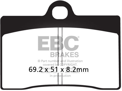 EBC-Brakes USA Made EPFA Series Extreme Pro Sintered Brake Pads to fit Front Left
