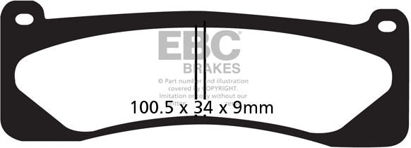 EBC-Brakes USA Made EPFA Series Extreme Pro Sintered Brake Pads to fit Front Left