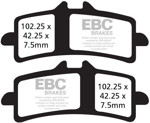 EBC-Brakes USA Made EPFA Series Extreme Pro Sintered Brake Pads to fit Front Left
