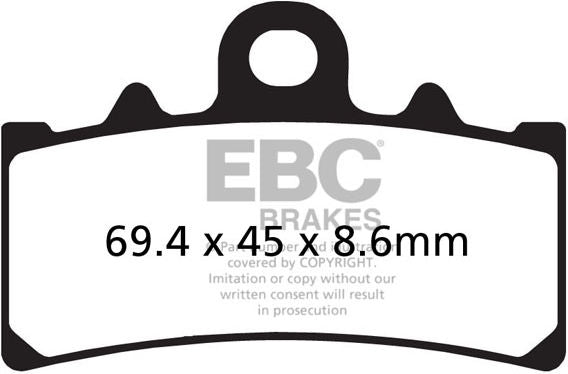EBC-Brakes USA Made EPFA Series Extreme Pro Sintered Brake Pads to fit Front Left