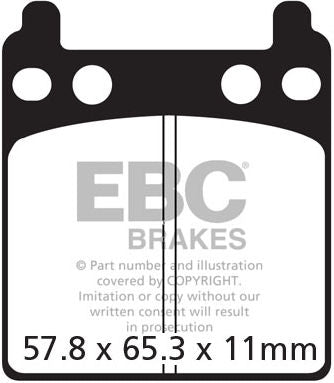 EBC-Brakes British Made Kevlar® Organic FA Series Brake Pads to fit Rear Left