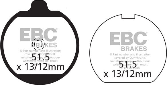 EBC-Brakes British Made Kevlar® Organic FA Series Brake Pads to fit Rear Right