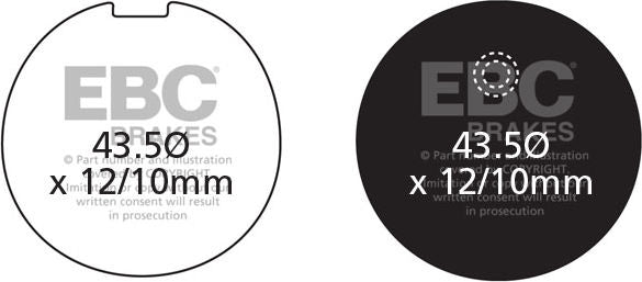 EBC-Brakes British Made Kevlar® Organic FA Series Brake Pads to fit Front Left