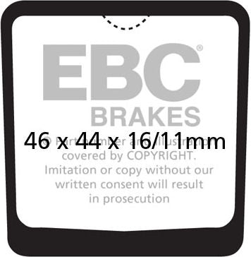 EBC-Brakes British Made Kevlar® Organic FA Series Brake Pads to fit Front Left