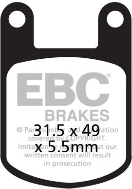 EBC-Brakes British Made Kevlar® Organic FA Series Brake Pads to fit Front Left