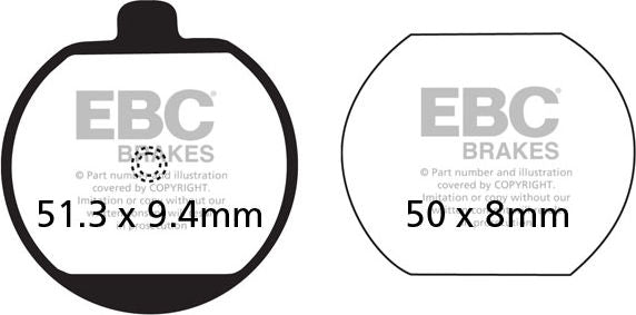 EBC-Brakes British Made Kevlar® Organic FA Series Brake Pads to fit Front Left