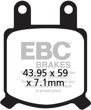 EBC-Brakes British Made Semi-Sintered V-Pads to fit Front Left
