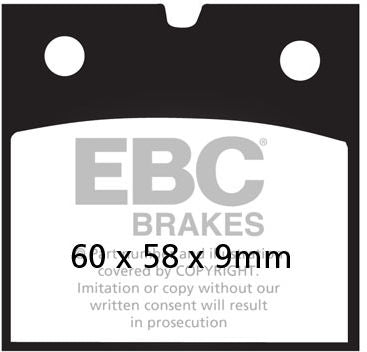 EBC-Brakes British Made Kevlar® Organic FA Series Brake Pads to fit Rear Right