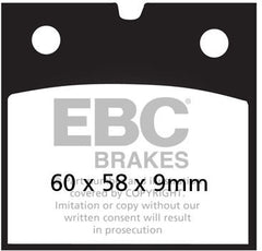 EBC-Brakes British Made Kevlar® Organic FA Series Brake Pads to fit Rear Right