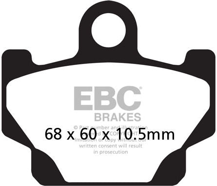 EBC-Brakes British Made Kevlar® Organic FA Series Brake Pads to fit Front Left