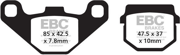EBC-Brakes Carbon TT Pads for Enduro/MX Bikes to fit Front Left