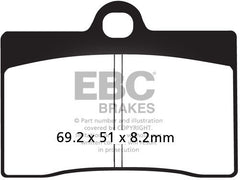 EBC-Brakes USA Made Double-H Series Sintered Brake Pads to fit Front Left