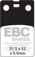 EBC-Brakes British Made Kevlar® Organic FA Series Brake Pads to fit Front Left