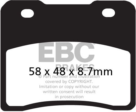 EBC-Brakes British Made Kevlar® Organic FA Series Brake Pads to fit Front Left