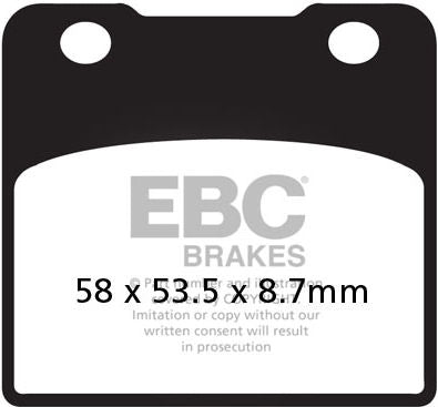 EBC-Brakes British Made Semi-Sintered V-Pads to fit Rear Left
