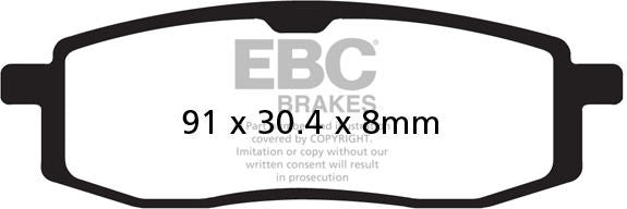 EBC-Brakes R Series Heavy Duty Sintered Brake Pads to fit Front Left