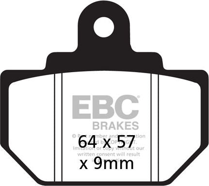 EBC-Brakes British Made Kevlar® Organic FA Series Brake Pads to fit Rear Left