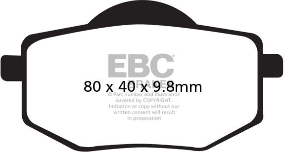 EBC-Brakes British Made Kevlar® Organic FA Series Brake Pads to fit Front Left