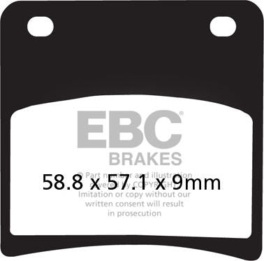 EBC-Brakes British Made Semi-Sintered V-Pads to fit Rear Left