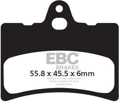 EBC-Brakes British Made Kevlar® Organic FA Series Brake Pads to fit Rear Left