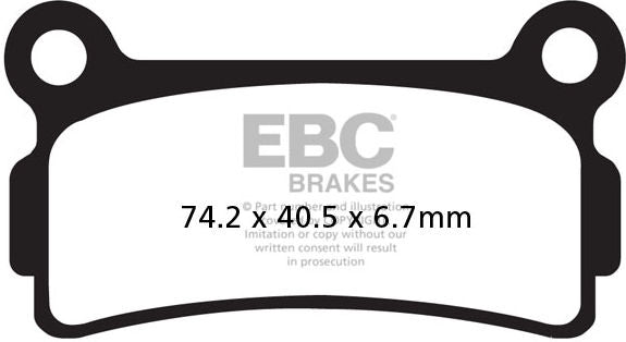 EBC-Brakes British Made Kevlar® Organic FA Series Brake Pads to fit Rear Left