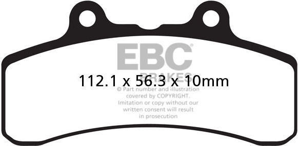 EBC-Brakes British Made Semi-Sintered V-Pads to fit Front Left