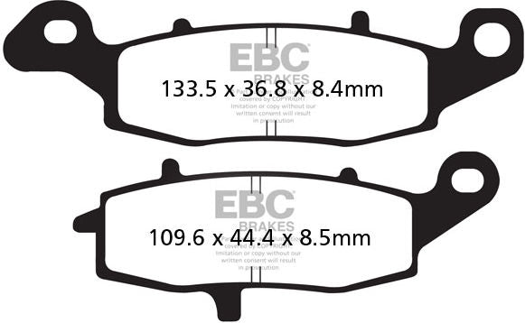 EBC-Brakes British Made Semi-Sintered V-Pads to fit Front Right