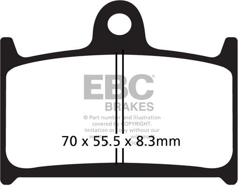 EBC-Brakes USA Made Double-H Series Sintered Brake Pads to fit Front Left