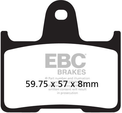 EBC-Brakes British Made Semi-Sintered V-Pads to fit Rear Left