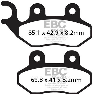 EBC-Brakes USA Made Double-H Series Sintered Brake Pads to fit Front Left