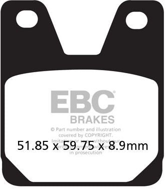 EBC-Brakes British Made Kevlar® Organic FA Series Brake Pads to fit Rear Right