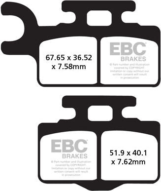 EBC-Brakes Carbon TT Pads for Enduro/MX Bikes to fit Front Left