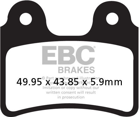 EBC-Brakes Carbon TT Pads for Enduro/MX Bikes to fit Front Left