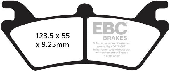 EBC-Brakes R Series Heavy Duty Sintered Brake Pads to fit Rear Left