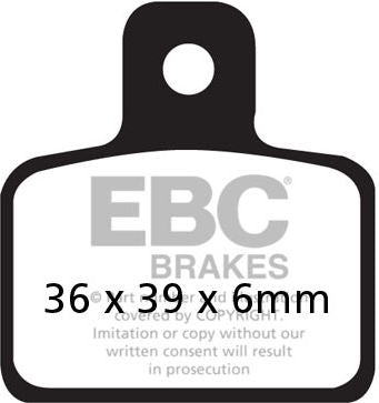 EBC-Brakes Carbon TT Pads for Enduro/MX Bikes to fit Front Left