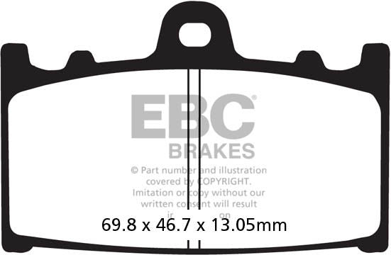 EBC-Brakes British Made Semi-Sintered V-Pads to fit Rear Left