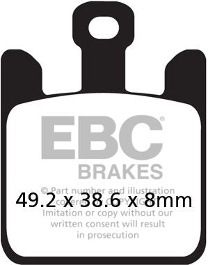 EBC-Brakes USA Made Double-H Series Sintered Brake Pads to fit Front Left