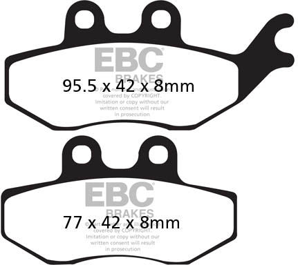 EBC-Brakes British Made Kevlar® Organic FA Series Brake Pads to fit Front Left